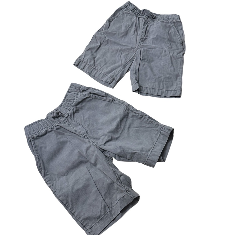 Place | Set of 2 Boys Gray Elastic-Waist Shorts Size 6 Like New - 2-Pack Uniform